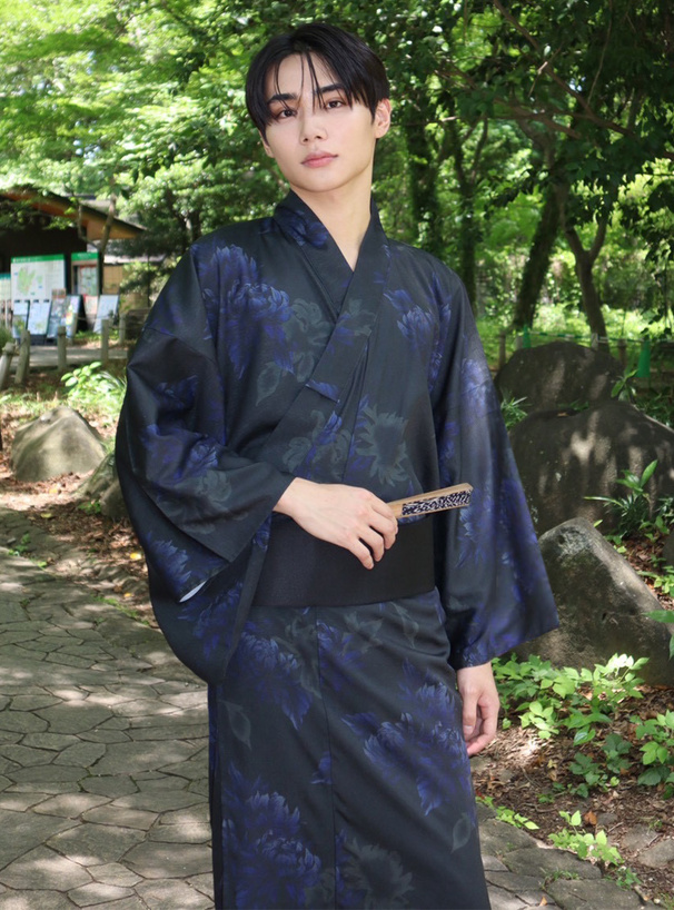 花柄メンズ浴衣セット