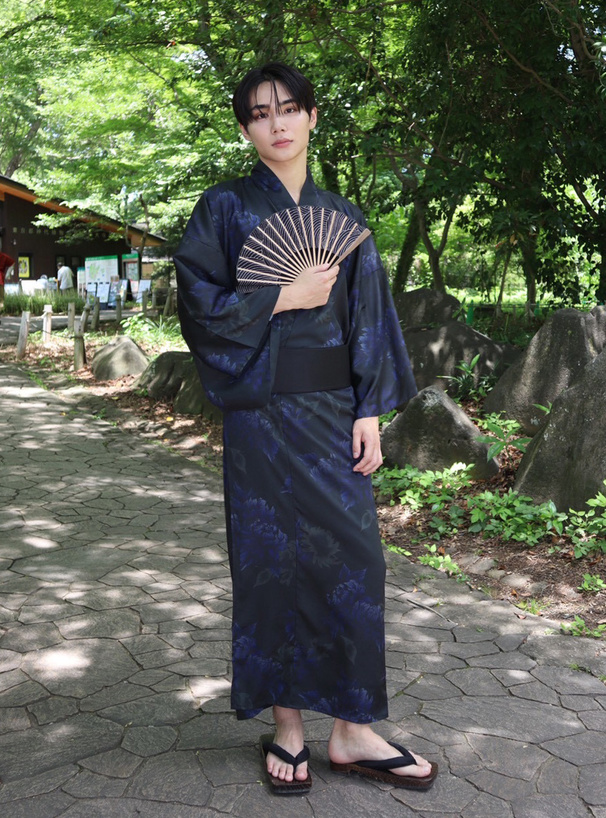 花柄メンズ浴衣セット