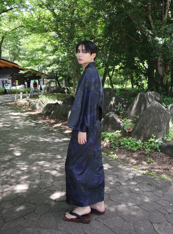 花柄メンズ浴衣セット