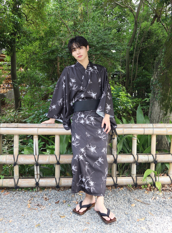 花柄メンズ浴衣セット