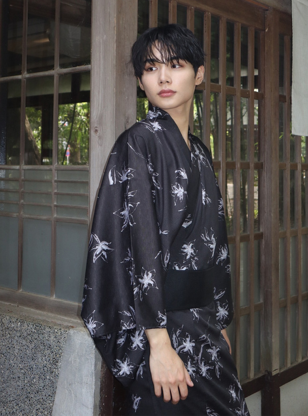 花柄メンズ浴衣セット