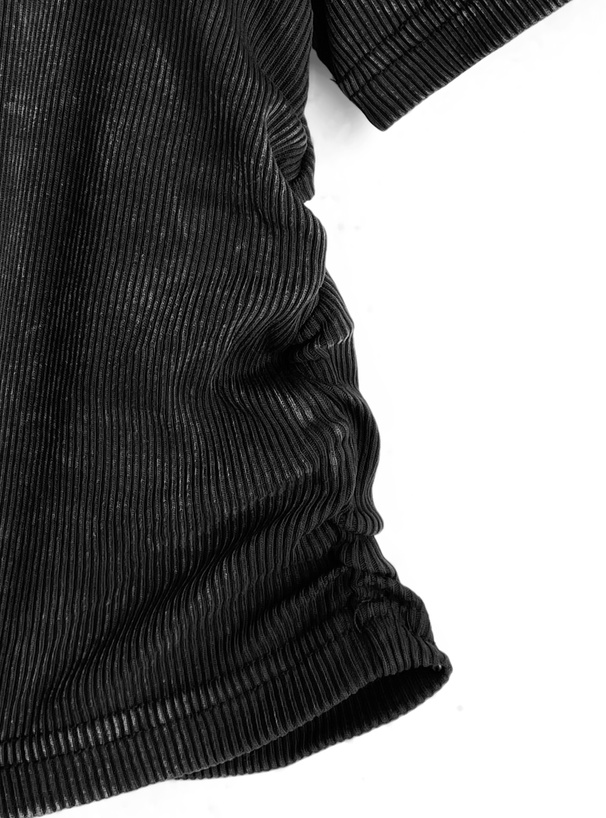 ピグメントラインストーンロゴワンショルダートップス