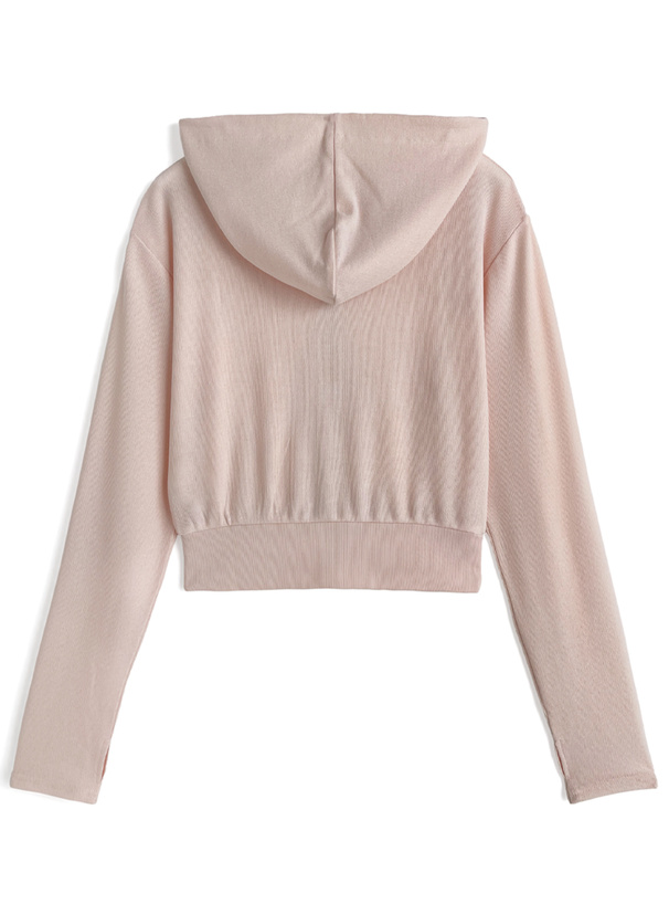 UVカットサムホール付きショート丈パーカー