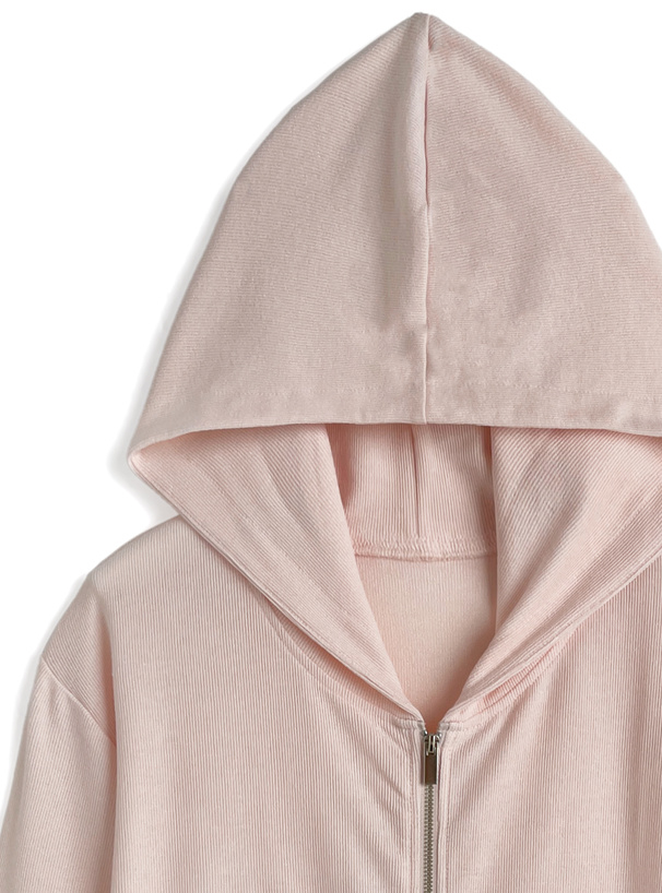 UVカットサムホール付きショート丈パーカー