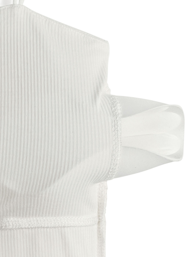 カップ付きダブルストラップショート丈キャミソール