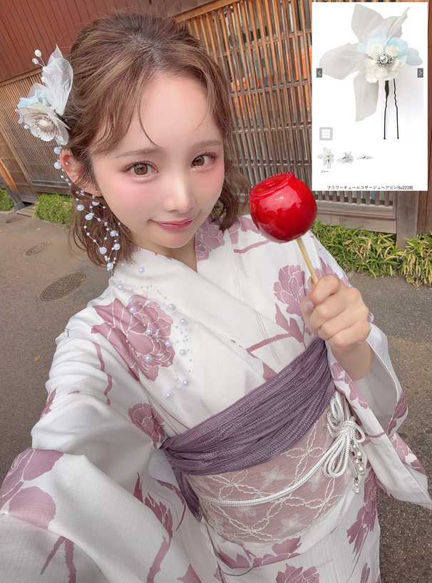 フラワーチュールコサージュヘアピン
