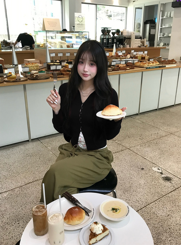 スキッパーリブニットトップス