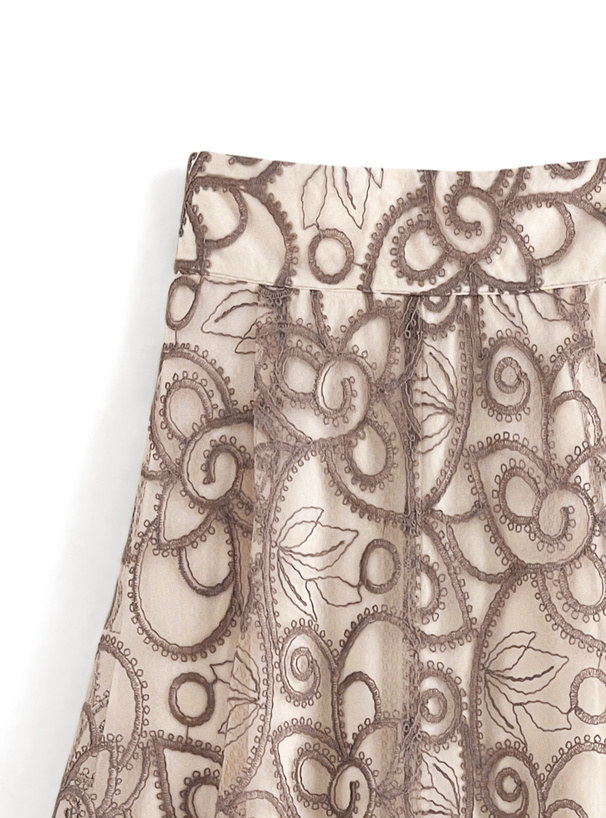 花柄刺繍レースフレアスカート[tu470] | レディースファッション通販の 