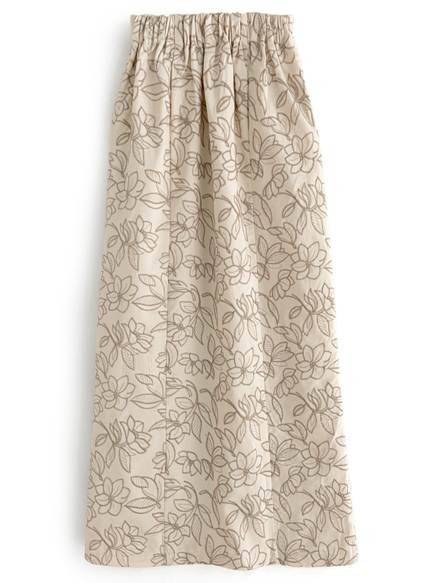oil tycoon刺繍柄のロングスカート