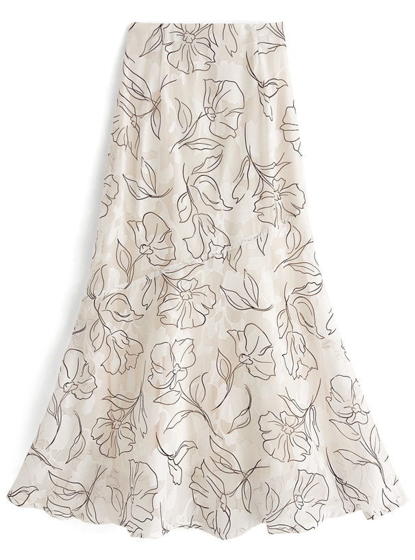 花柄シフォンマーメイドスカート[tu504] | レディースファッション通販