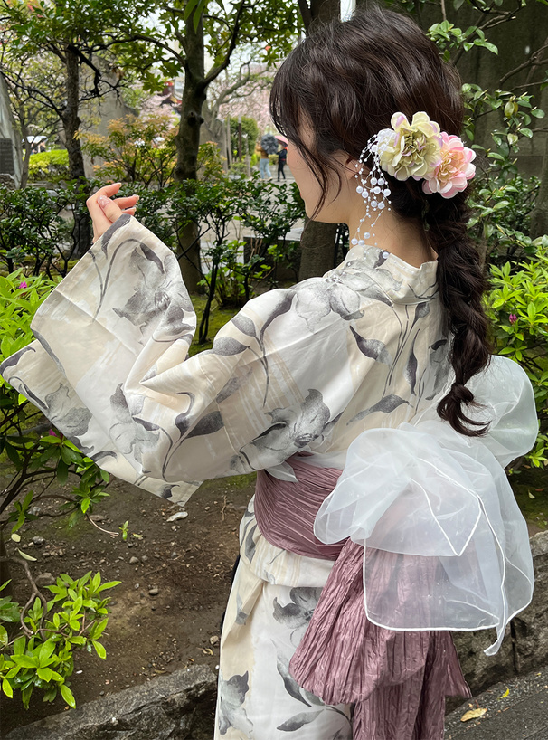 フラワーコサージュ＆パールヘアピン5点セット