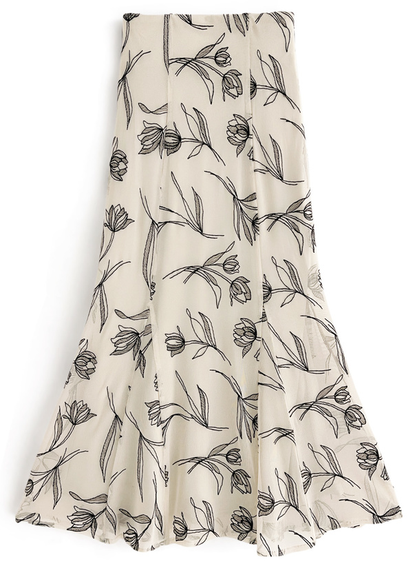 花柄刺繍レースマーメイドスカート[tu594] | レディースファッション