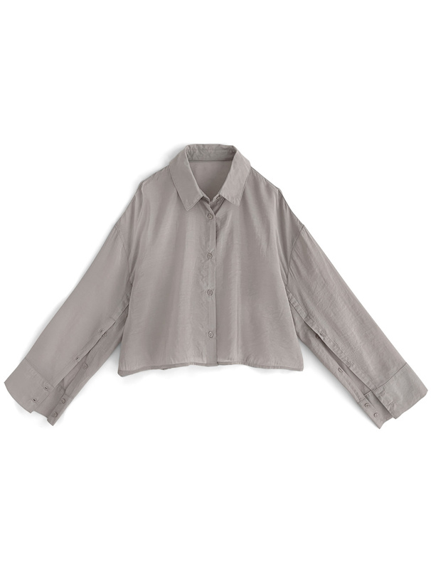 袖2Wayシアーショート丈ブラウス[tu602] | レディースファッション通販