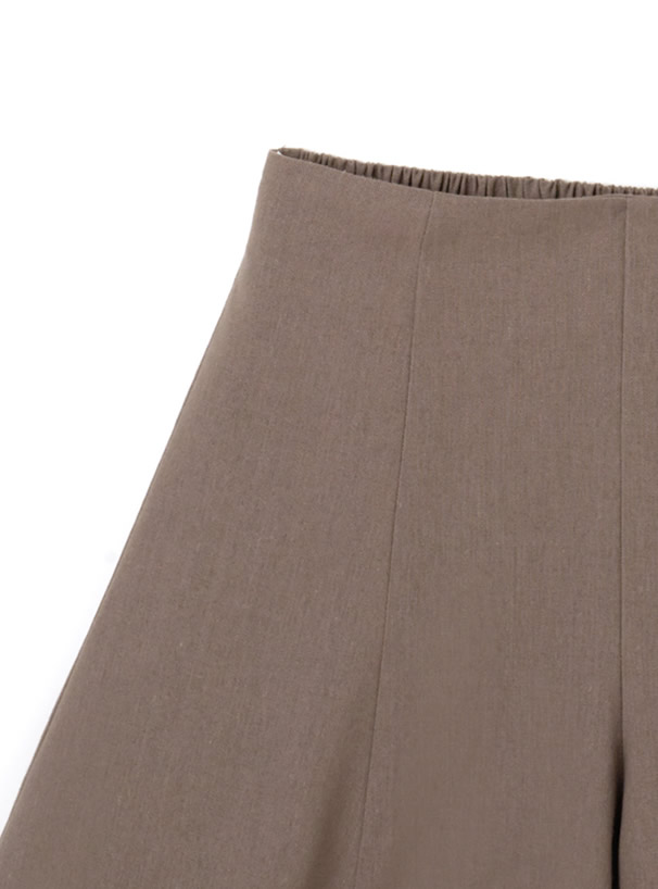 バックリボンパフスリーブトップスXキュロットパンツセットアップ