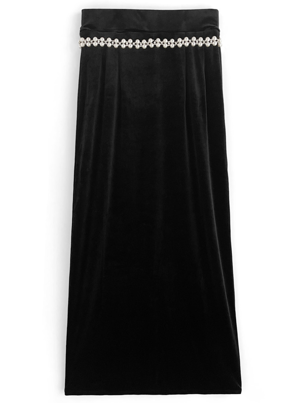 パールビジューベロアロングスカート[tu884] | レディースファッション