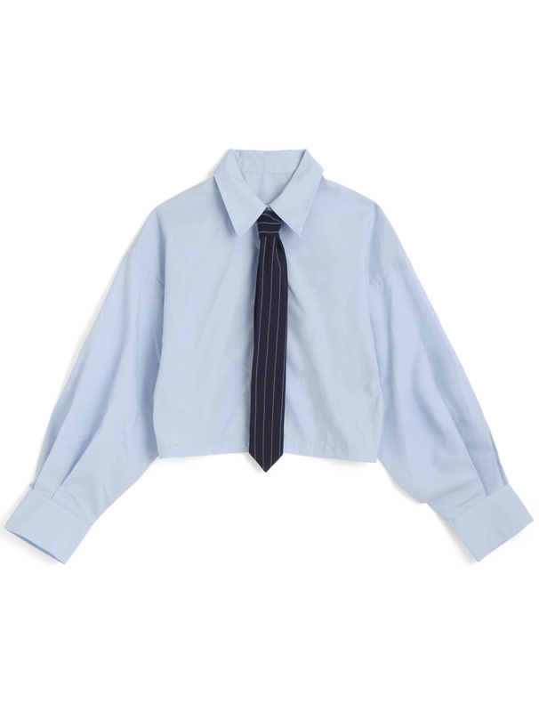 ネクタイ付きショート丈シャツ[tu888] レディースファッション通販のグレイル(GRL)【公式】