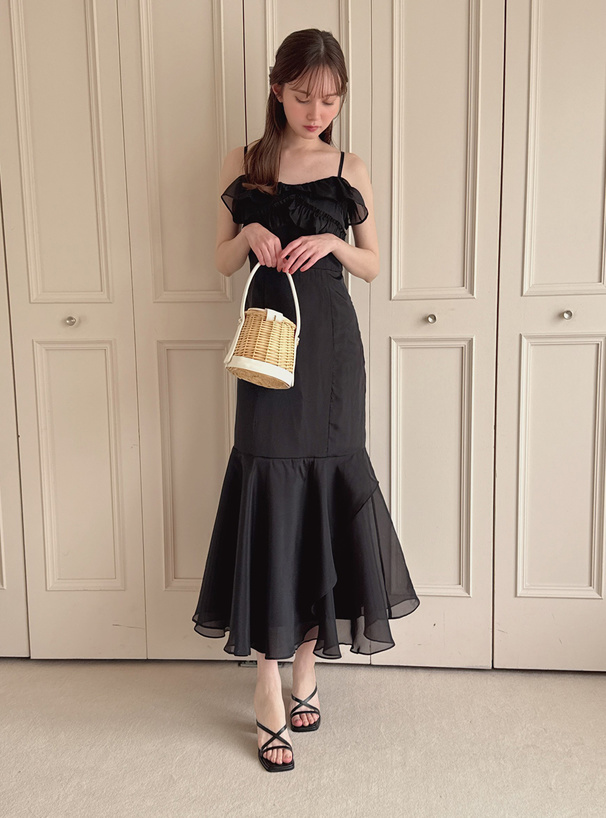 シアーフリルキャミワンピース[tw1210] | レディースファッション通販