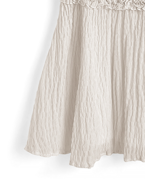 フリルシャーリングキャミソール×フレアスカートセットアップ