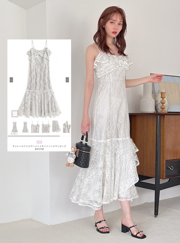 MELTTHELADYフリルキャミワンピース Bubbles - melt the lady メルトザレディ ワンピース キャミ