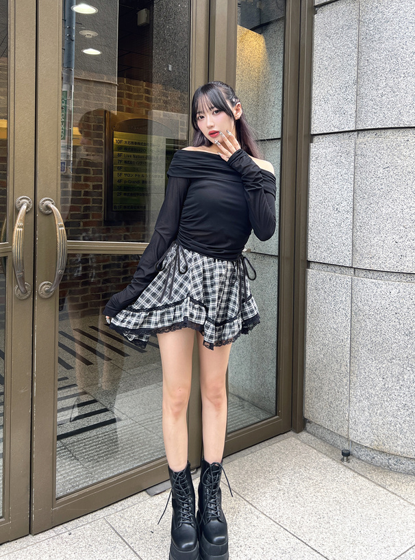 ドロストリボンオフショルダーシアートップス[tw1219] | レディース