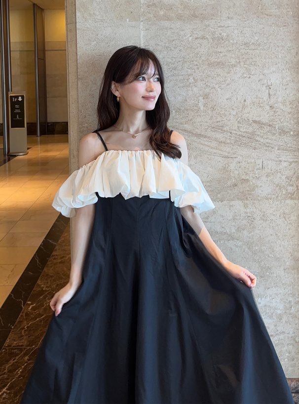LILIANCARATバルーンフリルオフショルワンピース バルーンフリルオフショルワンピース｜PETAL ONLINE（ペタル