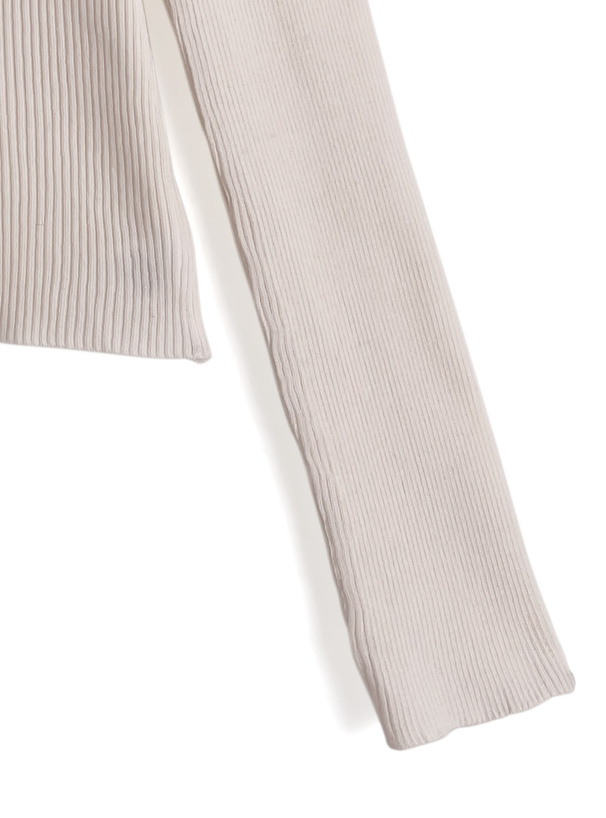 オーガンジーフリルオフショルダーニットトップス