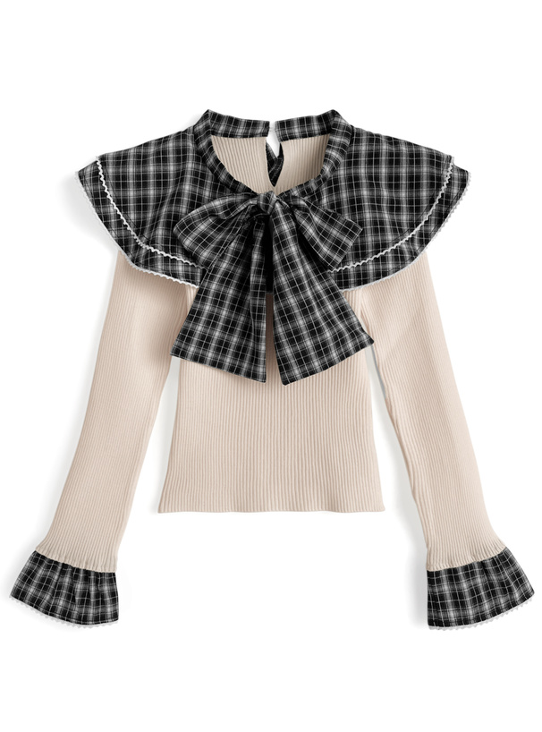 kolor クレイジーパターンニット アシメ ケーブル フリル 異素材ドッキング kolor クレイジーパターンニット アシメ ケーブル フリル 異素材