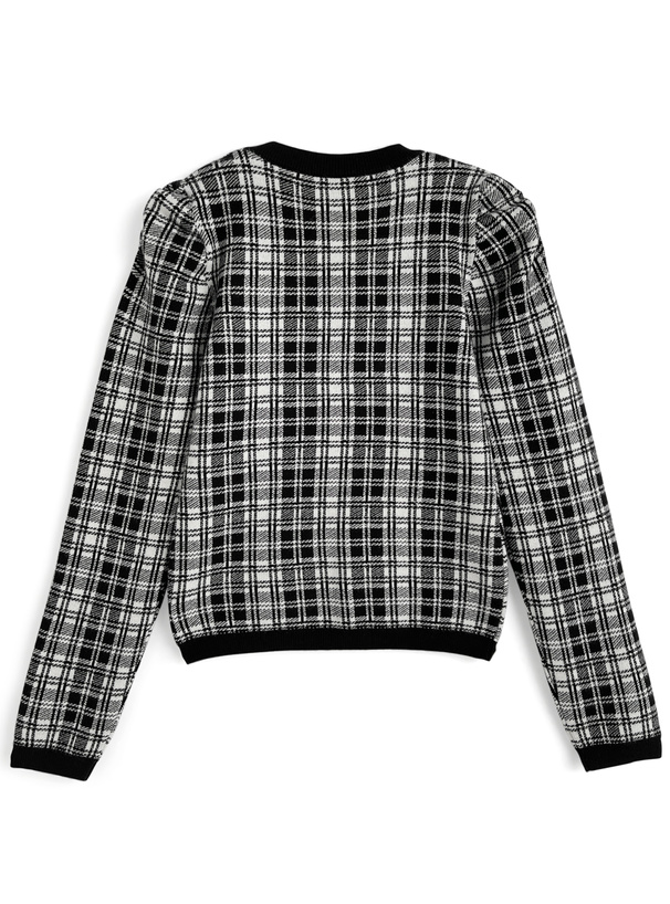 チェック柄フロントリボンニットトップス[tw1249] | レディース