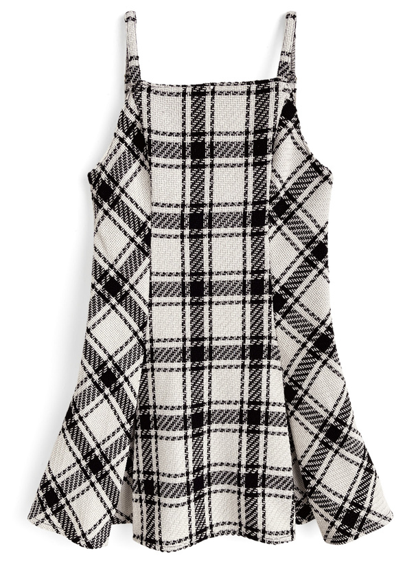 チェック柄ツイードキャミソールミニワンピース[tw1250]