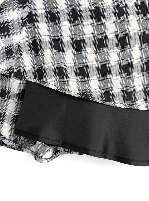 チェック柄リボンキャミソールワンピース×ボレロアンサンブル[tw1254