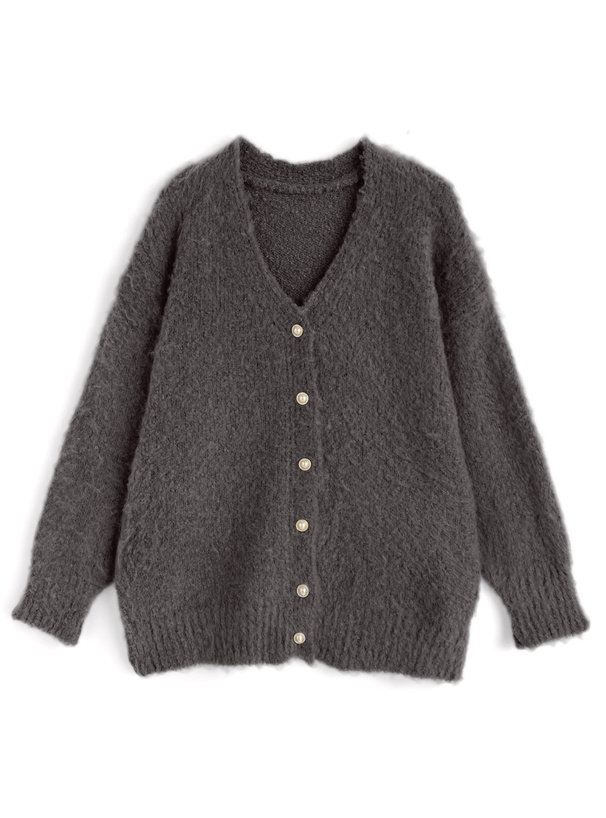 オーバーサイズVネックニットカーディガン