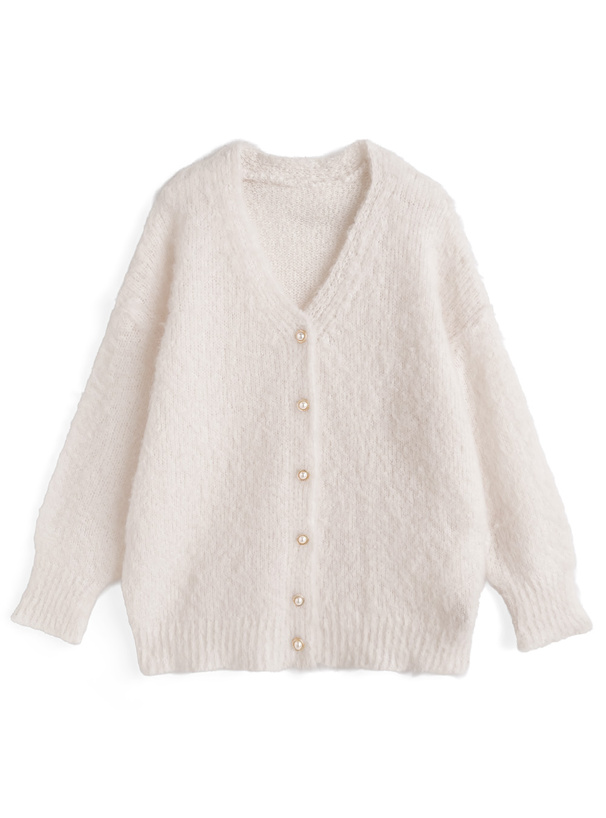 オーバーサイズVネックニットカーディガン