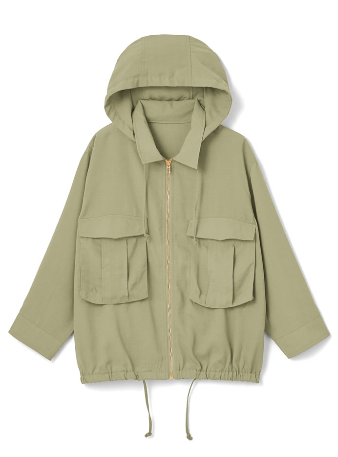取り外し可能フード付き2Wayシャツジャケット