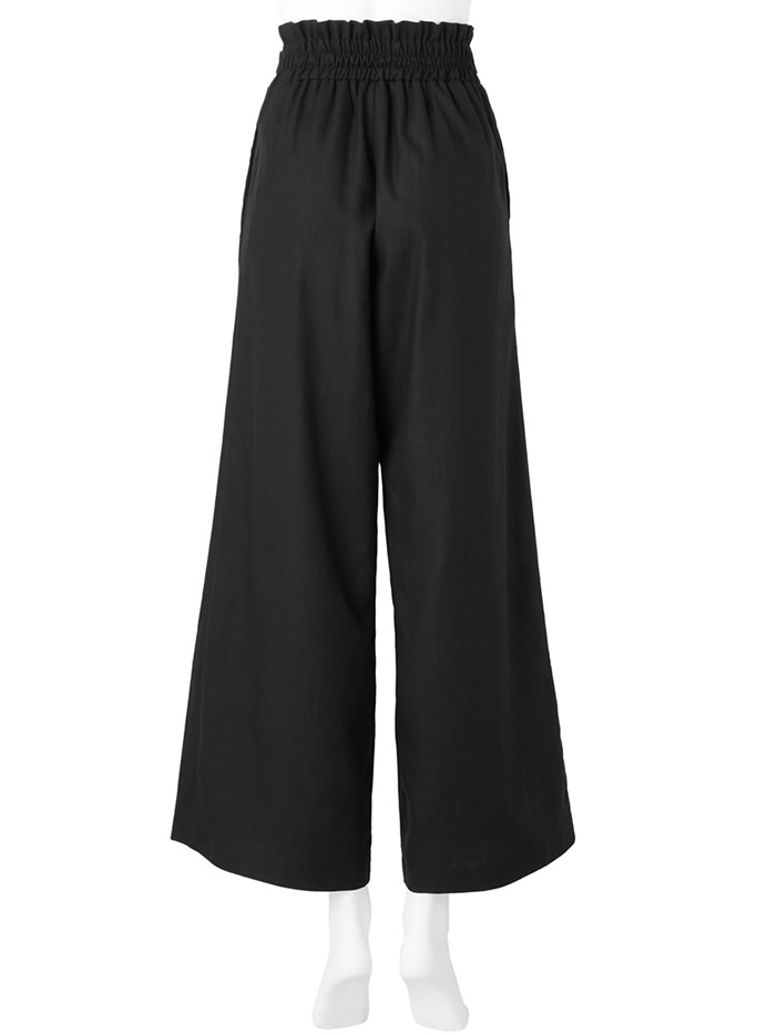 ベルト付きワイドパンツ