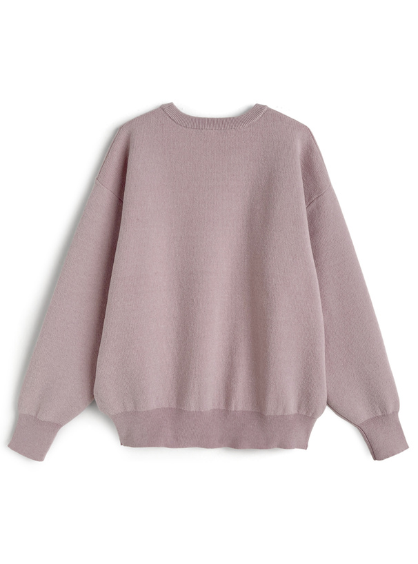 ロゴラインストーンニットトップス[uf081] | レディースファッション