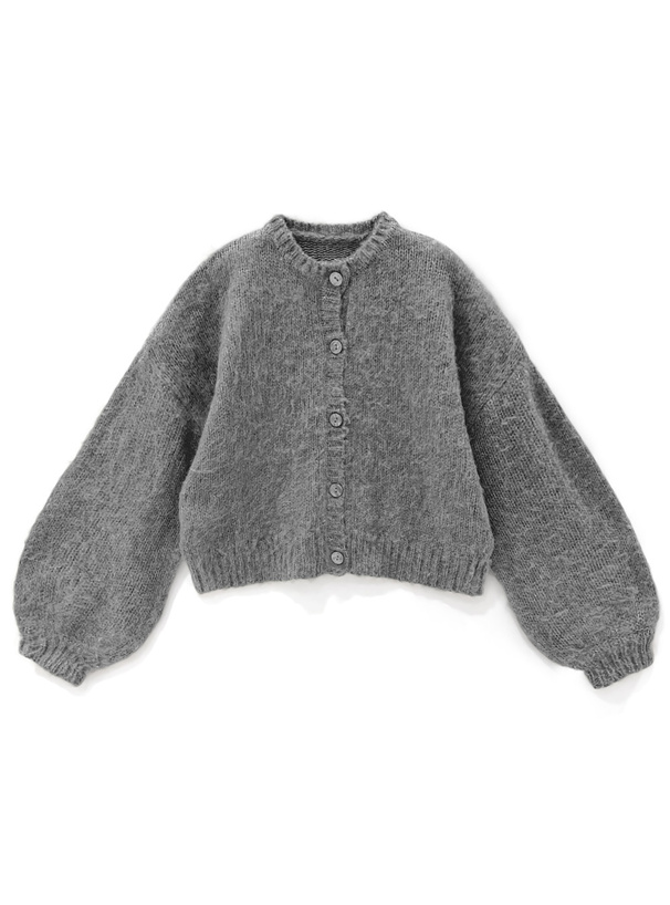 ドロップショルダーモヘヤタッチニットカーディガン