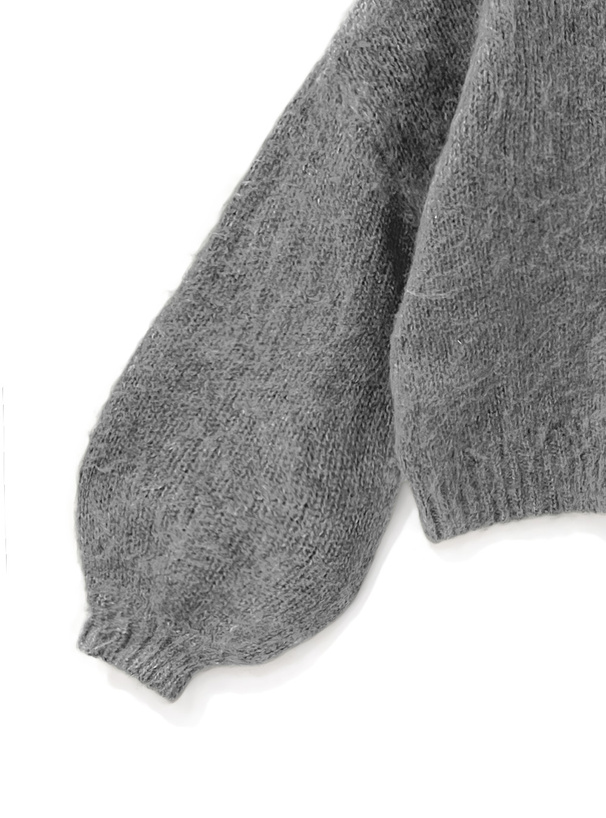 ドロップショルダーモヘヤタッチニットカーディガン