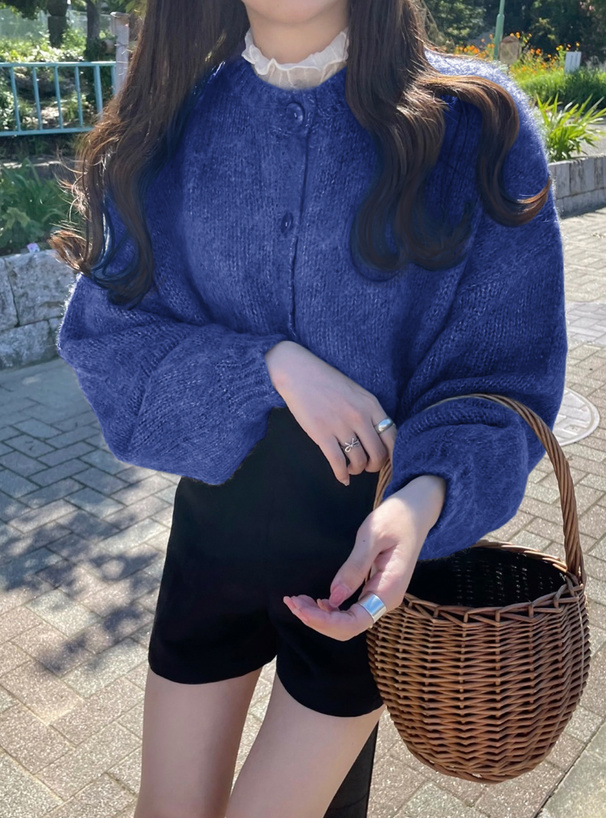 Y’s 17AW 変形シルエット ドロップショルダー モヘア カーディガン Y's 17AW 変形シルエット ドロップショルダー モヘア