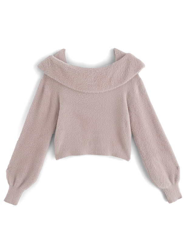 リボンカラーフェザーニットトップス[ws19] | レディースファッション