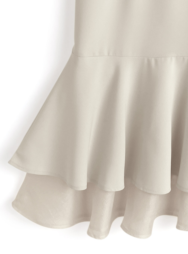 裾シアーマーメイドスカート