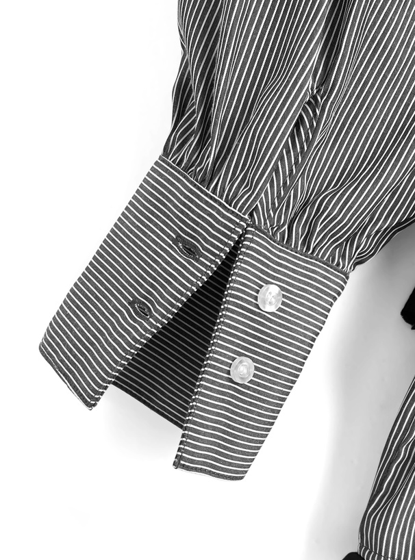 ベルト付きストライプ柄ティアードフリルミニワンピース