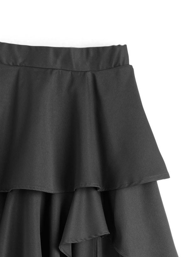 ティアードフリルスリットアシンメトリースカート