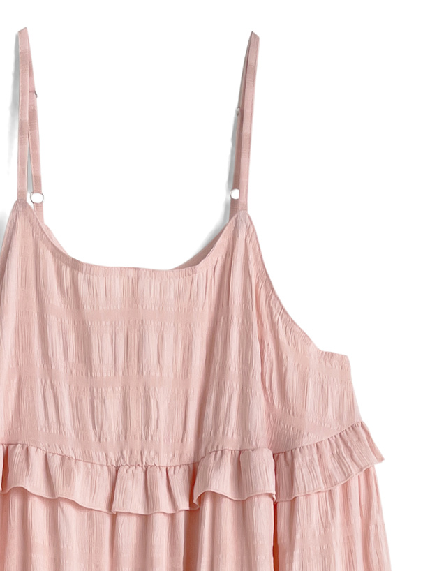 ティアードフリルキャミソールワンピース