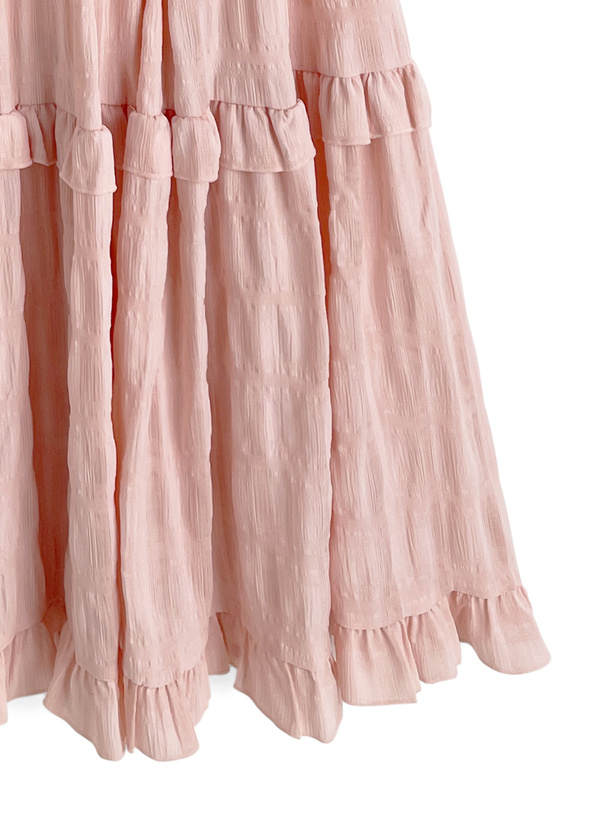 ティアードフリルキャミソールワンピース