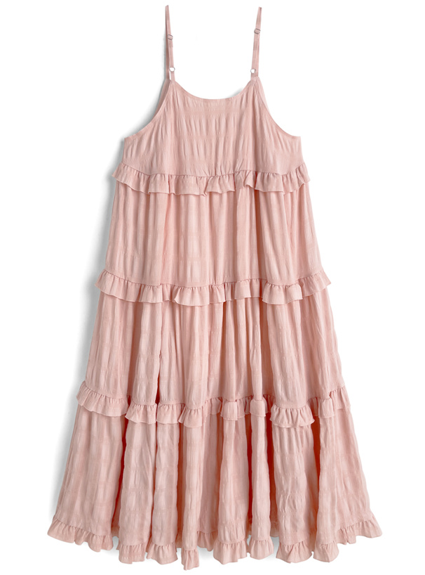 ティアードフリルキャミソールワンピース