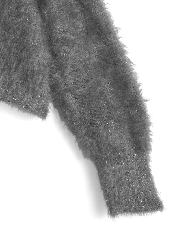 ワンショルダーラメニットトップス