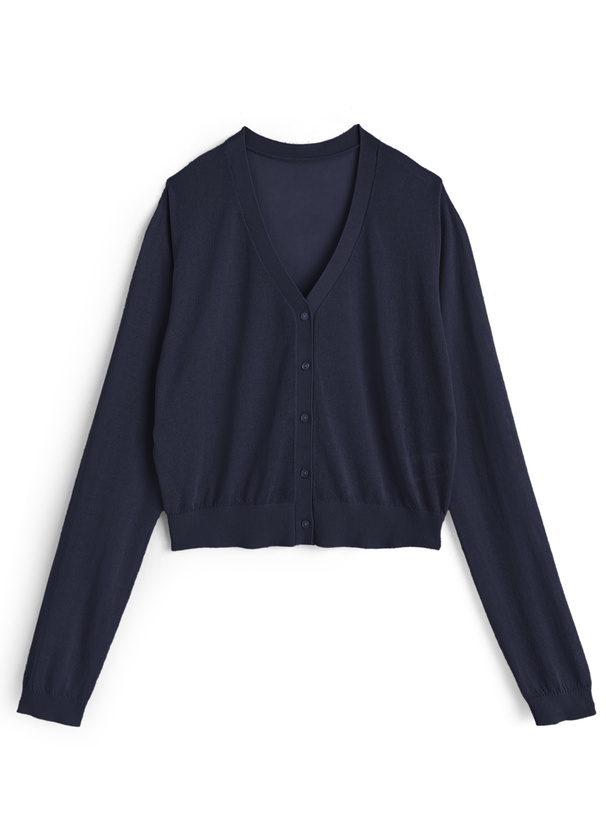 シアーニットカーディガン