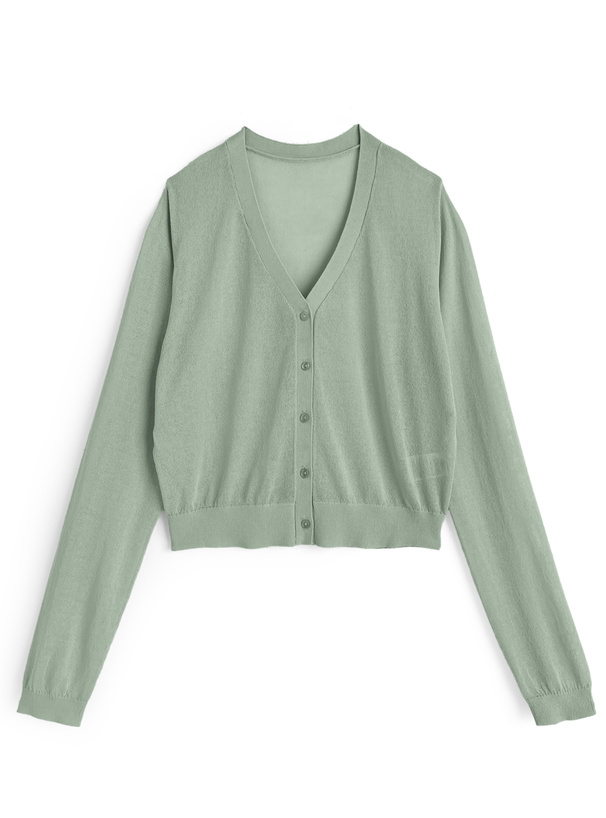 シアーニットカーディガン