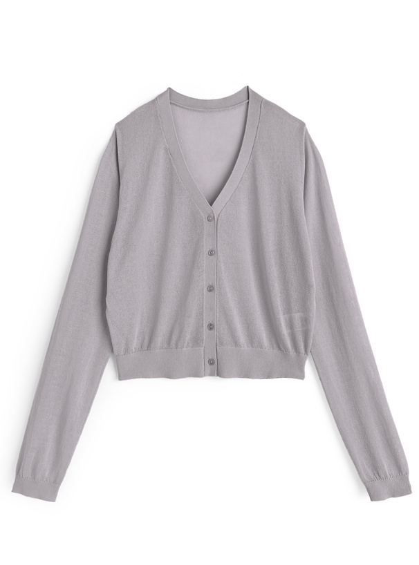 シアーニットカーディガン