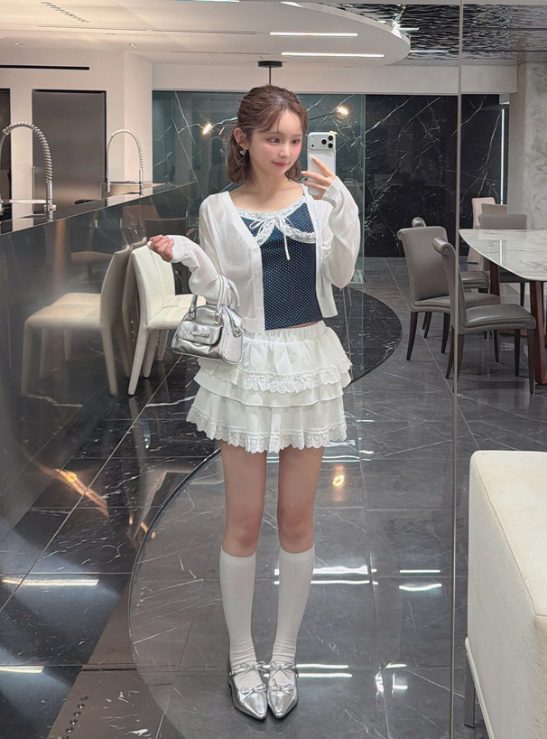 シアーニットカーディガン